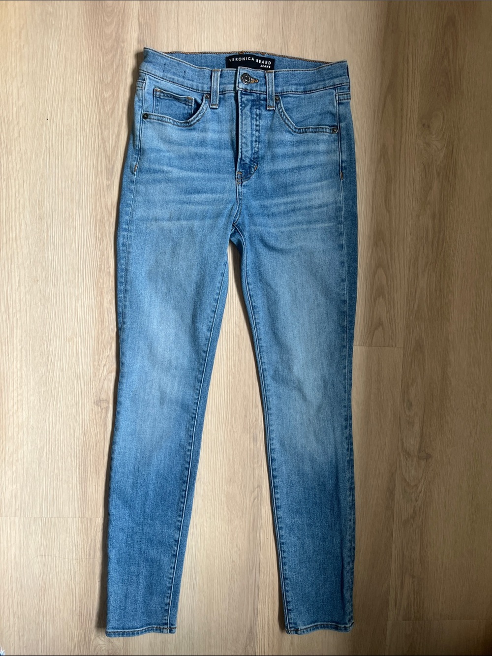 Veronica Beard Kate High rise Mid-Wash Blue Skinny Jeans